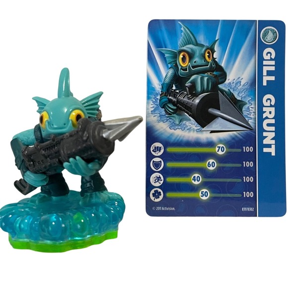 Activision Other - Skylanders Spyros Adventure Gill Grunt Figure With Card